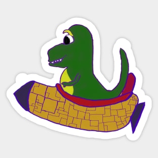 The Dino rocket Sticker